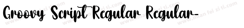 Groovy Script Regular Regular字体转换